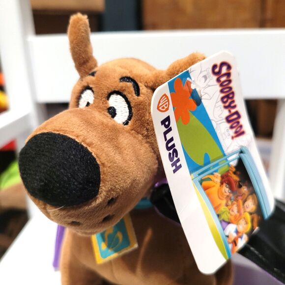 Scooby Doo Dracula Vampire Halloween 8" Plush Dog Black Purple Cape Ruz NEW WB - Picture 4 of 7